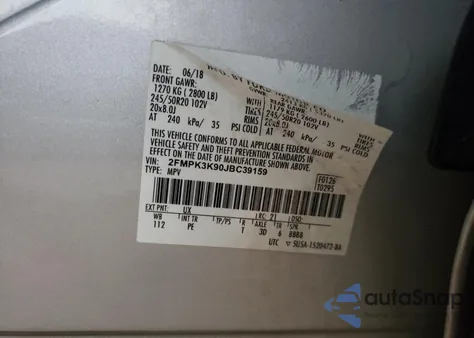 2018 Ford Edge Titanium из США, поврежденный, VIN 2FMPK3K90JBC39159